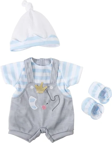 Miniatura 6 de JC Toys Berenguer Boutique Traje de muñeca bebé Vestido de rayas rosas con falda de tul, pantalones cortos, diadema y botines, se adapta a