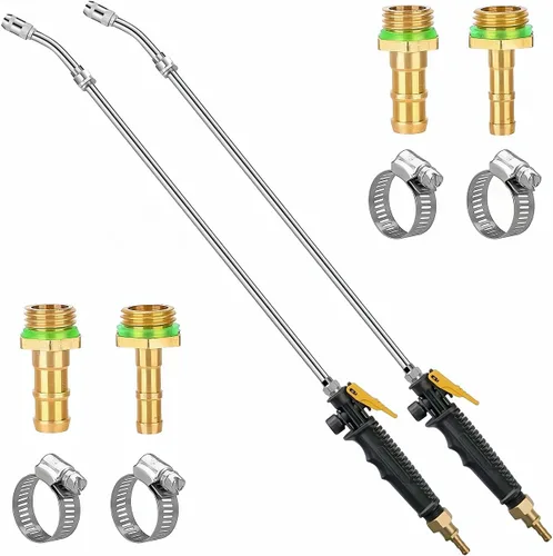 Miniatura 8 de Varita pulverizadora, rociador universal ajustable con púa de latón de 3/8 pulgadas, varilla rociadora de repuesto de acero inoxidable con válvula