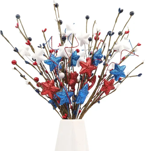 Miniatura 41 de Wootkey 10 Piezas Flores Artificiales de Jazmín de 29.5" de Largo Flores Falsas Ramas Secas para el Día de la Madre Hogar Oficina Bricolaje Arte