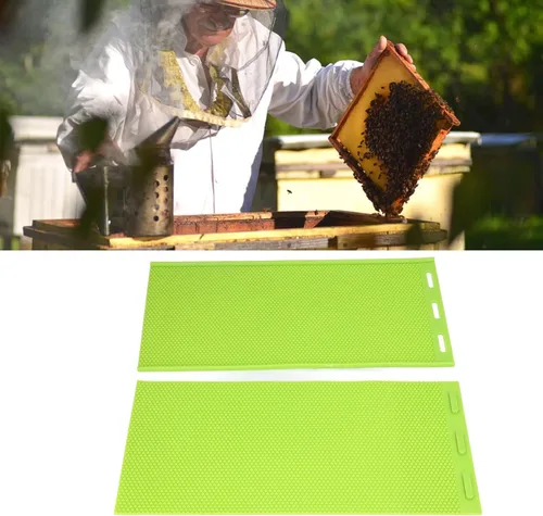 Alvinlite Molde de hoja de cera de abejas de silicona para base de cera de abejas, 2 piezas, 0.213 in, accesorios de apicultura para apicultor