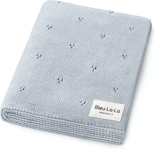 Miniatura 28 de Heritage Knit Manta Envolvente de Recepción de Algodón Orgánico para Niñas - Manta Envolvente Edredón de Punto de Algodón Orgánico de Lujo 100% 04