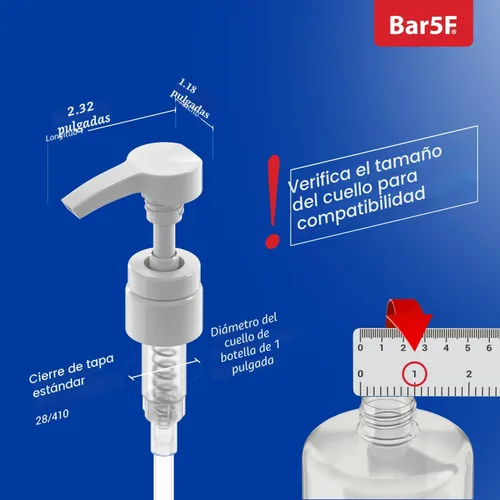Miniatura 5 de Liter - Bombas de champú y acondicionador de 33.8 onzas, se adaptan a botellas de la marca Salón, paquete de 2 dispensadores superiores compatibles