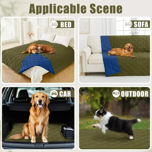 Miniatura 5 de Smiry Funda Manta Impermeable para Cama de Perro de 30x70 pulgadas, Manta Suave Reversible para Mascotas, Lavable a Prueba de Fugas, Protector