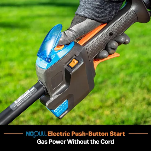 Miniatura 3 de LawnMaster NPTGSP2517A - Cortadora de césped a gas sin tirones con arranque eléctrico de 25 cc, 2 ciclos de 17 pulgadas