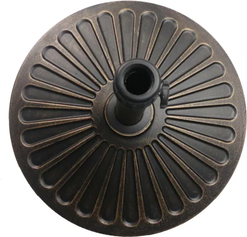Miniatura 2 de Sunnyglade - Base redonda resistente de 46 cm y 13,7 kg para sombrilla antiguada, para patio y exteriores, color bronce
