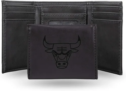 Miniatura 21 de NBA Rico Industries - Billetera triple grabada con láser y tres pliegues, accesorio para hombre Negro