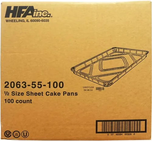 Miniatura 5 de HFA 2063 - Bandeja de papel de aluminio de tamaño medio para hornear, recipientes desechables para hornear (100)