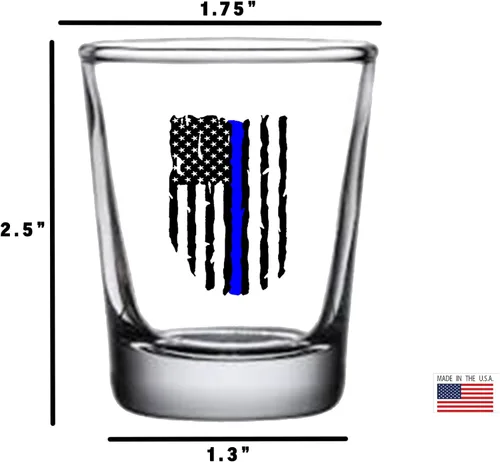 Miniatura 4 de Rogue River Tactical Blue Line - Regalo de cristal con bandera andrajosa para oficial de policía, idea de regalo para policía