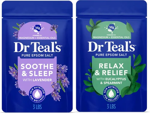 Miniatura 14 de Dr Teal's - Solución de baño de sal de Epsom, Calma y sueño, lavanda, 3 libras