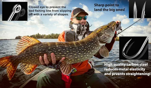 Miniatura 3 de Angler's Grotto Gancho de pulpo 25/50 unidades por paquete Anzuelos de pesca de agua dulce y salada Acero de alto carbono extra fuerte