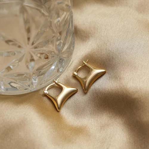 Miniatura 40 de Gempires - Aretes ligeros y gruesos, delicados y minimalistas, hipoalergénicos, chapados en oro, sin deslustre, diseño clásico, para uso diario