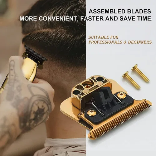 Miniatura 3 de 2 cuchillas de repuesto doradas FX707Z DLC para recortadora BaByliss PRO Barberology, cuchilla de repuesto DLC 2.0 para recortadora de cabello