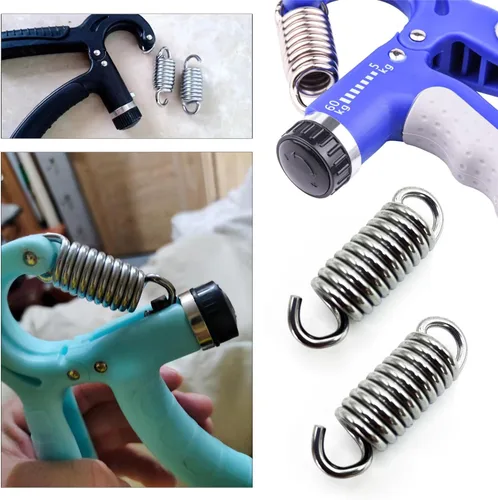 Miniatura 3 de Paquete de 5 resortes de tensión resistentes de acero inoxidable para entrenamiento de fuerza de agarre de mano, exprimidor de agarre de mano