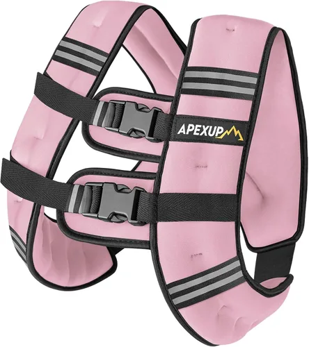 Miniatura 30 de APEXUP - Chaleco con peso de 5, 10, 15, 20, 25 y 30 libras para hombre y mujer, con rayas reflectantes, equipo para entrenamiento de fuerza y correr