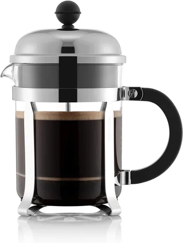 Miniatura 11 de Bodum 51oz Cafetera de prensa francesa Chambord, vidrio borosilicato resistente al calor, acero inoxidable pulido – Fabricado en Portugal Cromo