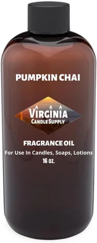 Aceite de fragancia tipo calabaza Chai (nuestra versión de la marca) (botella de 16 onzas) para fabricación de velas, fabricación de jabón,