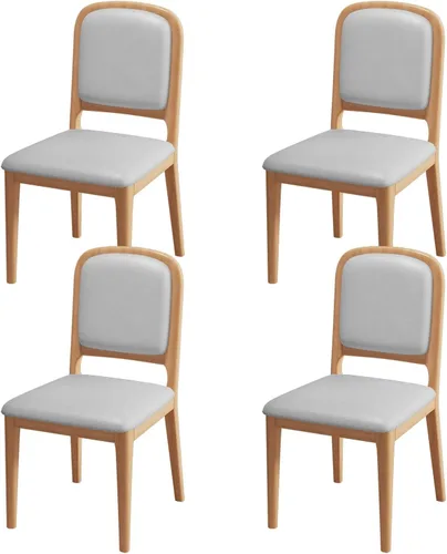 Miniatura 30 de Solid Wood Dining Room Chairs Minimalist,Kitchen Chairs with Soft Padded Back,Living Room Chair for Office Reading,Wood Frame,Armless Vanity