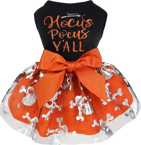 Miniatura 9 de Vestido de Tul para Perros Fitwarm Cumpleaños Niña, Ropa para Perros Pequeños Niña, Ropa para Gatos, Rosa, Pequeño