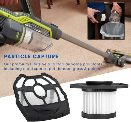 Miniatura 5 de Filtro de repuesto para aspiradora Ryobi P718 P718K P718B 313282002 de 18 voltios, 1 conjunto de filtro con prepantalla