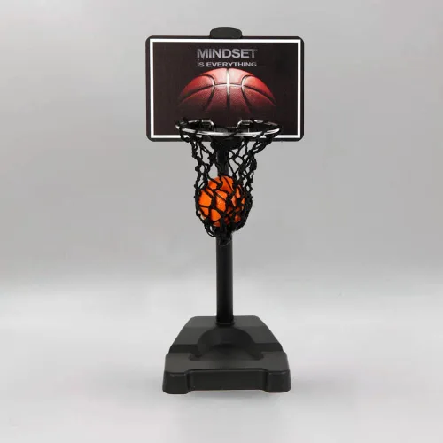 Miniatura 7 de GYSH - Mini aro de baloncesto de escritorio para oficina, pequeño juguete de baloncesto de mesa, juguetes de escritorio para oficina para adultos