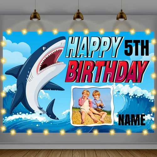 Miniatura 9 de Cartel de feliz cumpleaños beige personalizado para telón de fondo grande de feliz cumpleaños, globo aerostático, fiesta, interior y exterior