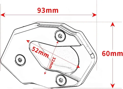 Miniatura 2 de Almohadilla de extensión de pie lateral para Kawasaki para VERSYS 1000 SE para Versys 1000SE 2019 2021 2023 (color : verde)