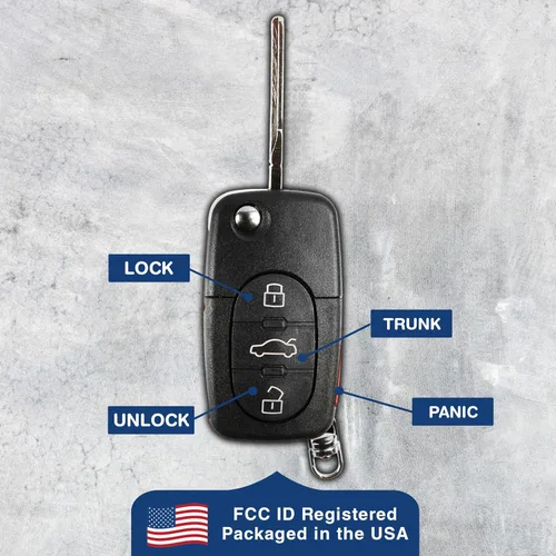 Miniatura 6 de 2X KeylessOption Llavero de Repuesto para Volkswagen VW Beetle Cabrio Golf Jetta Passat de 1998 1999 2000 2001 2002, Control Remoto de Entrada sin