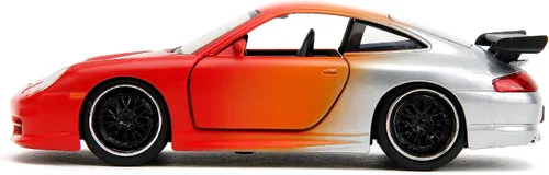 Miniatura 3 de Jada Pink Slips 1:32 W1 Porsche 911 GT3RS - Auto fundido a presión, juguetes para niños y adultos (imprimación rojo/naranja/plata)