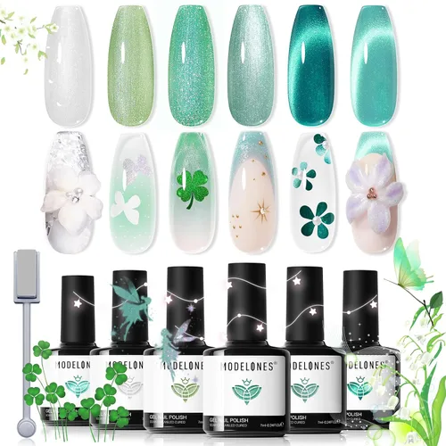 Miniatura 22 de Modelones Imán de esmalte de uñas de gel de ojo de gato, herramienta magnética 8 en 1 para uñas de gel, varita magnética fuerte para arte de uñas