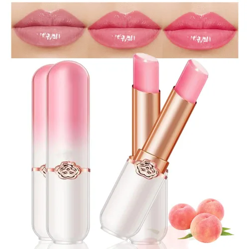 Miniatura 22 de evpct 2 piezas de bálsamos labiales tintados de uva, cambio de color de labios, bálsamo de labios, tono rosa claro, maquillaje de labios, 2 piezas