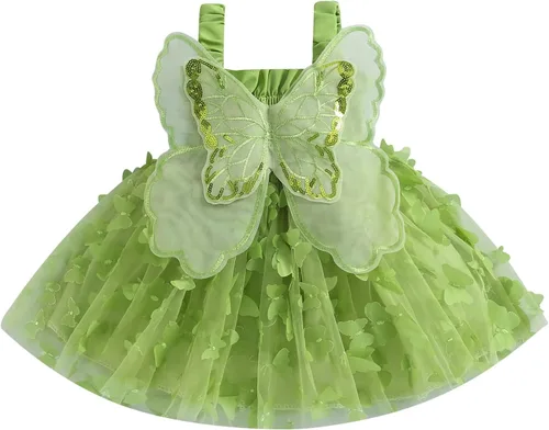 Miniatura 2 de Disfraz de Halloween para bebé, disfraz de hada, sin mangas, tutú de princesa, alas pequeñas, traje de mariposa, fiesta de cumpleaños