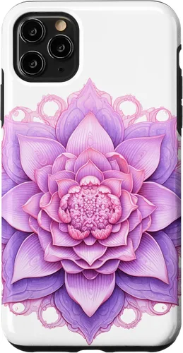 Miniatura 11 de iPhone 13 Pro Max Lotus Flower Mandala Circle Pink Yoga Meditation Case