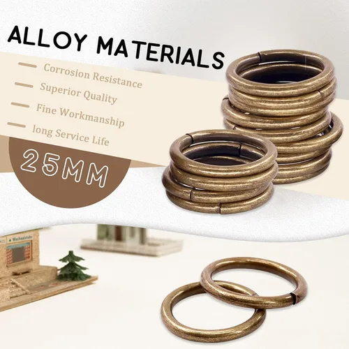 Miniatura 4 de Kit de 60 anillos de metal para cinturones, pasadores o anillos para macramé, cinturón de campamento, correas de perro, accesorios de sable de luz