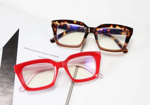 Miniatura 6 de FEISEDY Gafas de lectura retro cuadradas con bloqueo de luz azul, antirreflejos, para fatiga digital, modelo B2479 Leopardo