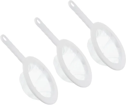 PATIKIL Colador de filtro de alimentos de 9 x 6 pulgadas, paquete de 3 filtros de malla de malla de 80 filtros de malla fina con mango para filtro,