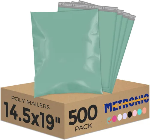 Miniatura 32 de Metronic Sobres de polietileno grandes de 24 x 24 pulgadas, 100 unidades, bolsas de envío adhesivas fuertes para ropa, sobres impermeables para Lila