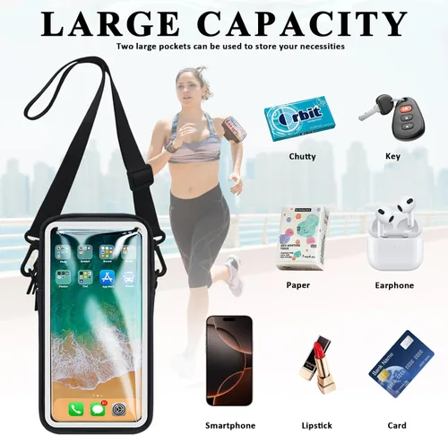 Miniatura 6 de Soporte para teléfono para correr, bolso pequeño para teléfono celular, bolsa cruzada para mujeres y niños, bolsa deportiva para hombres, iPhone