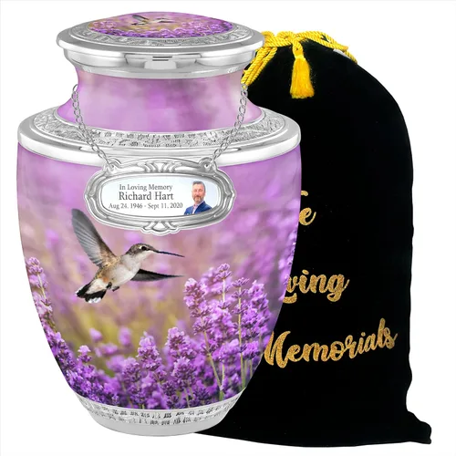 Miniatura 7 de Urnas de cremación estéticas de colibrí personalizadas para cenizas adultas, machos y hembras, Urnas funerarias de 200 libras para cenizas humanas