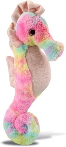 DolliBu Peluche de caballito de mar arcoíris, animales de peluche súper suaves para niñas y niños, adorables criaturas marinas de peluche para niños