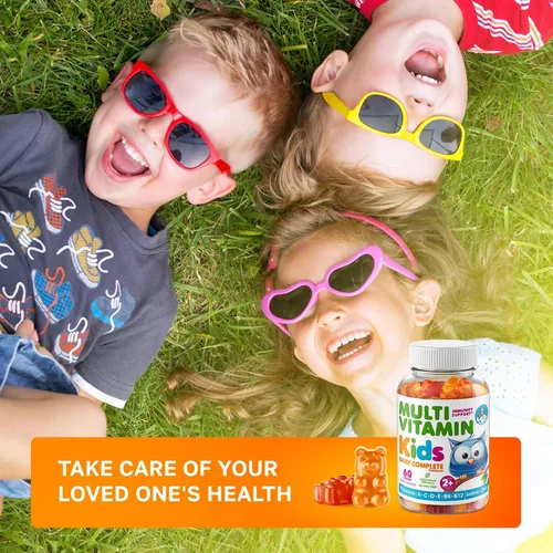 Miniatura 4 de Gomitas multivitamínicas para niños, 14 vitaminas esenciales, suplemento diario para mayores de 2 años, vitamina A, C, D, E, vegetariana B6 y B12
