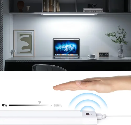 Miniatura 3 de WOBANE Iluminación debajo del gabinete de 16.5 pulgadas, 5 ajustes de color, luces debajo de la encimera para cocina, activación por movimiento