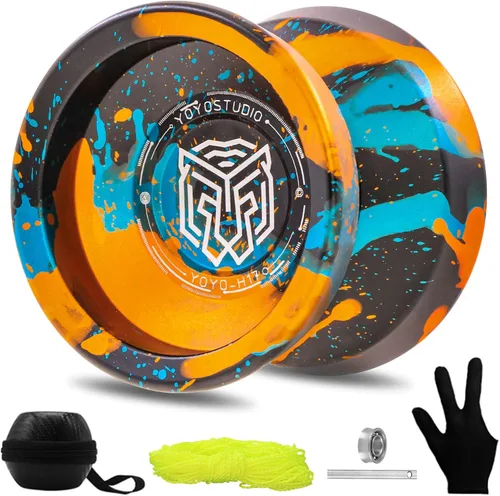 Miniatura 13 de YOYOSTUDIO Yoyo Profesional Responsivo Yoyo H17, Yoyos de Metal de Doble Propósito para Niños Principiantes, Rodamiento Yo Yo No Responsivo