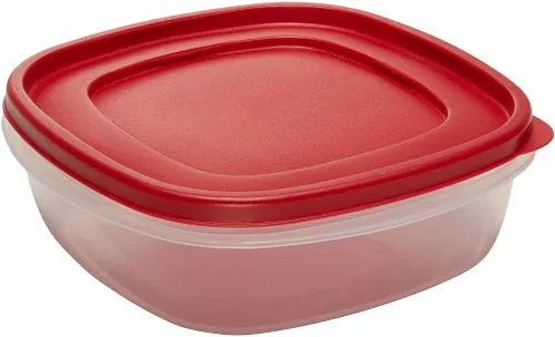 Miniatura 2 de Paquete de contenedores de almacenamiento de alimentos de 1.25 tazas, juego de 9 piezas, tapas azules fáciles de encontrar, 4 recipientes, 4 tapas