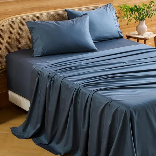 Miniatura 21 de Bedlifes Sábanas de algodón egipcio de 1000 hilos, tamaño Queen, 4 piezas con bolsillo profundo de 16 pulgadas, ropa de cama ultrasuave refrescante