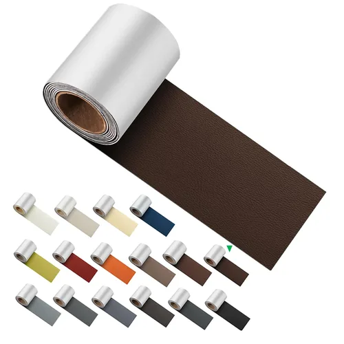 Miniatura 38 de ILOFRI Cinta de Parche de Reparación de Cuero 3x60 pulgadas, Respaldo de Fuerte Adhesión Autoadhesivo Kit de Reparación de Vinilo y Cuero para Sofá
