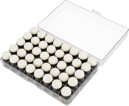 Miniatura 6 de Juego de 40 esponjas para dedos, esponja para dedos con caja de almacenamiento para pintar, dibujo, arte, tinta, manualidades, fabricación