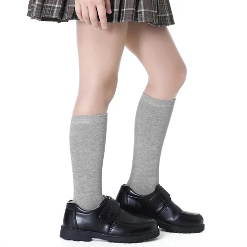 Miniatura 2 de Zando Calcetines deportivos de algodón con tres rayas para niños y niñas, uniforme de tubo, lindo tubo hasta la rodilla
