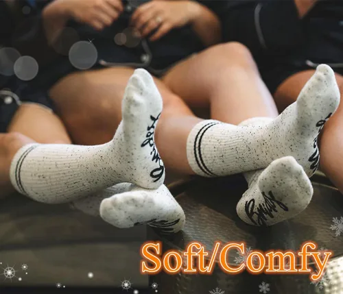 Miniatura 5 de WIFFGO Regalos de dama de honor para mujeres, regalos de despedida de soltera, calcetines peludos de compromiso, lindos calcetines de novia, regalos