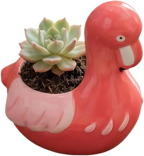 Miniatura 15 de Maceta de cerámica en forma de animal - Decoración única y encantadora para el hogar (vaca)