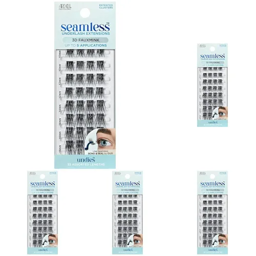 Miniatura 18 de Kit de Recarga de Extensiones de Pestañas Sin Costuras Ardell, Wispies - 32 Longitudes de Racimo Surtidas, Racimos de Pestañas DIY Personalizables